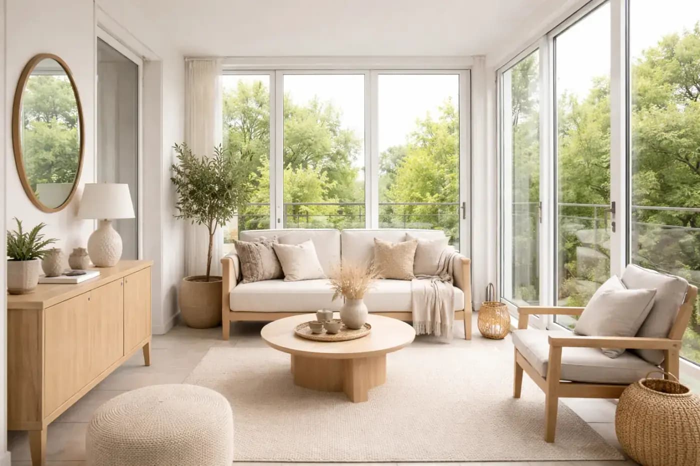 Стильная остеклённая лоджия EcoOkna